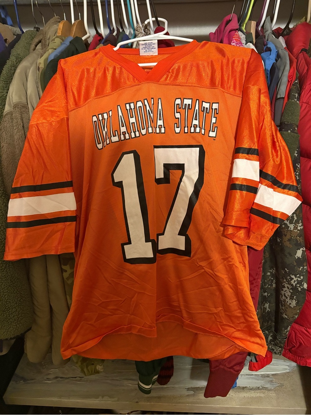 Oklahoma State Orange Vintage Football Jersey - #17